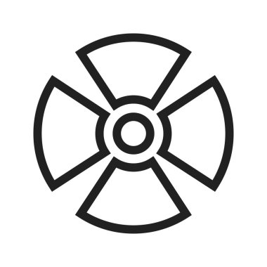 Radyasyon, radyoaktif, radyo terapi ikonu görüntüsü. Sağlık ve sağlık hizmetleri için de kullanılabilir. Mobil uygulamalar, web uygulamaları ve yazdırma ortamları için elverişli.