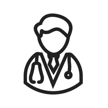 Erkek doktor, erkek, doktor imajı. Sağlık ve sağlık hizmetleri için de kullanılabilir. Mobil uygulamalar, web uygulamaları ve yazdırma ortamları için elverişli.