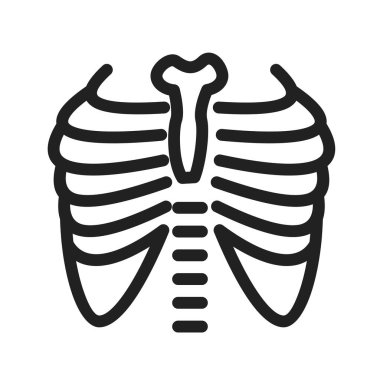 Akciğerler, röntgen, göğüs ikonu görüntüsü. Sağlık ve sağlık hizmetleri için de kullanılabilir. Mobil uygulamalar, web uygulamaları ve yazdırma ortamları için elverişli.