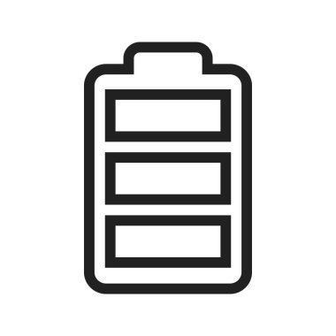 Şarj, pil, hücre ikonu görüntüsü. Enerji ve teknoloji için de kullanılabilir. Web uygulamaları, mobil uygulamalar ve yazdırma ortamları için elverişli.