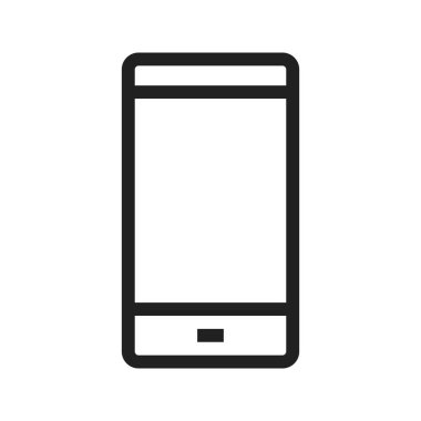 Telefon, cep telefonu, akıllı telefon simgesi. Ayrıca mobil uygulamalar, telefon sekmesi çubuğu ve ayarlar için de kullanılabilir. Web uygulamalarında, mobil uygulamalarda ve yazdırma ortamlarında kullanılabilir