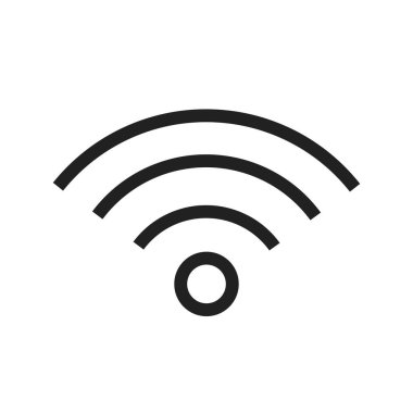 Wifi, sinyal, kablosuz ikon görüntüsü. Ayrıca mobil uygulamalar, telefon sekmesi çubuğu ve ayarlar için de kullanılabilir. Web uygulamalarında, mobil uygulamalarda ve yazdırma ortamlarında kullanılabilir