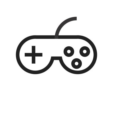 Joystick, video, oyun ikonu görüntüsü. Bilgisayar ve donanım için de kullanılabilir. Web uygulamalarında, mobil uygulamalarda ve yazdırma ortamlarında kullanılabilir.