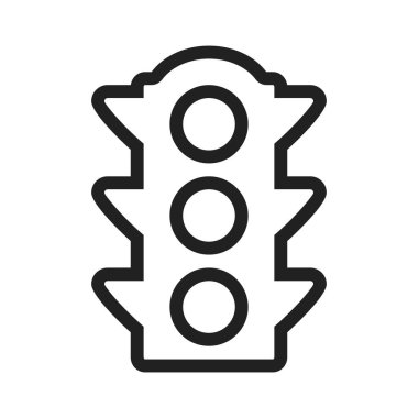 Trafik, ışık, sinyal simgesi görüntüsü. Ulaşım, ulaşım ve seyahat için de kullanılabilir. Mobil uygulamalar, web uygulamaları ve yazdırma ortamları için elverişli.