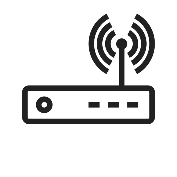 Router Modem Hardware Verbinding Pictogram Afbeelding Kan Ook Gebruikt Worden — Stockvector