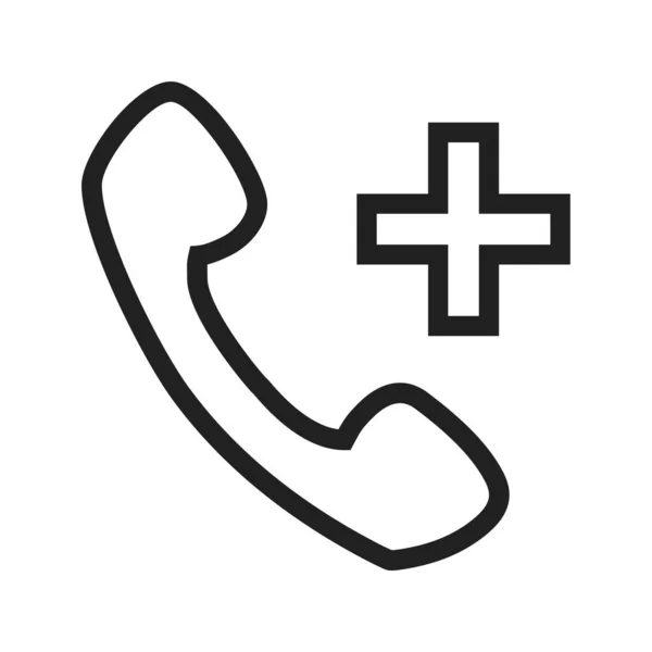 Linka Nápovědy Telefon Ikona Telefonu Lze Použít Také Pro Zdravotní — Stockový vektor