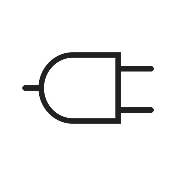 Plug Draad Twee Pin Socket Pictogram Afbeelding Kan Ook Worden — Stockvector