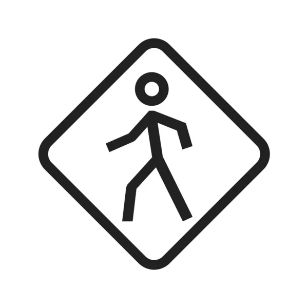 Pedestrian Corssing Crosswalk Icon Image Can Also Used Transport Transportation — Stock Vector
