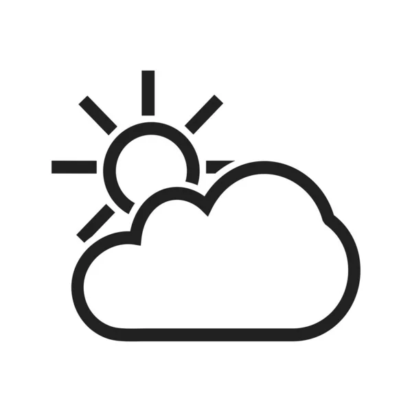 Clima Nube Sol Imagen Icono También Puede Utilizar Para Aplicaciones — Archivo Imágenes Vectoriales