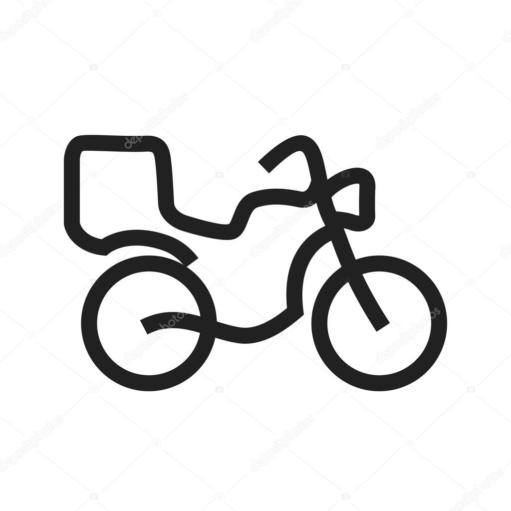 Bike, motorbike, automobile, courier icon  image. Can also be used for communication, connection, technology. Suitable for web apps, mobile apps and print media.