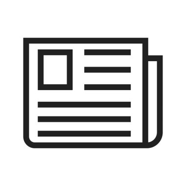 Gazete, reklam, iletişim ikonu görüntüsü. Eğitim, akademik ve bilim için de kullanılabilir. Web uygulamalarında, mobil uygulamalarda ve yazdırma ortamlarında kullanılabilir.