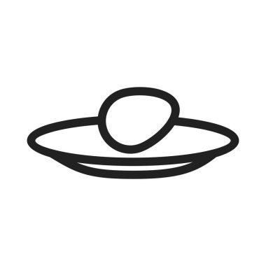 Yumurta, tabak, yemek ikonu resmi. Paskalya, kutlama, gözlem ve tatillerde de kullanılabilir. Mobil uygulamalar, web uygulamaları ve yazdırma ortamları için elverişli.