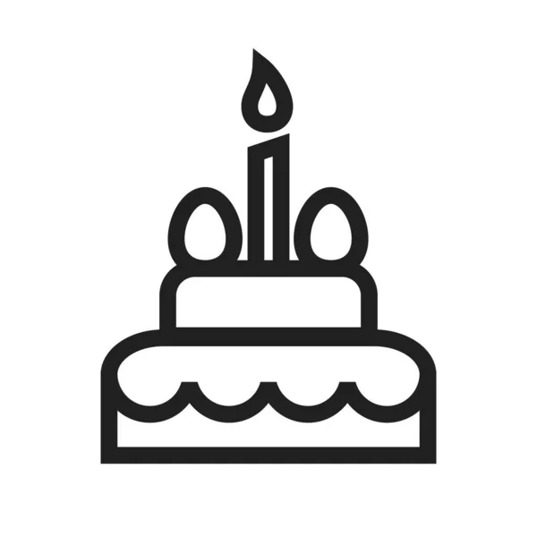 Bolo Celebração Imagem Ícone Aniversário Também Pode Ser Usado Para — Vetor de Stock