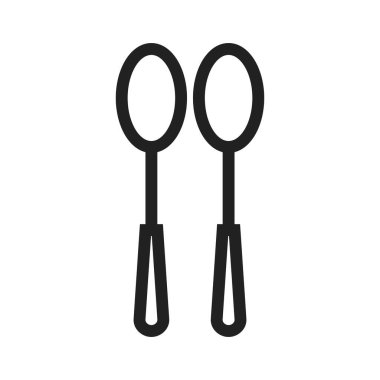 Kaşık, çatal, gümüş ikon vektör görüntüsü. Ev eşyaları için de kullanılabilir. Web uygulamalarında, mobil uygulamalarda ve yazdırma ortamlarında kullanılabilir.