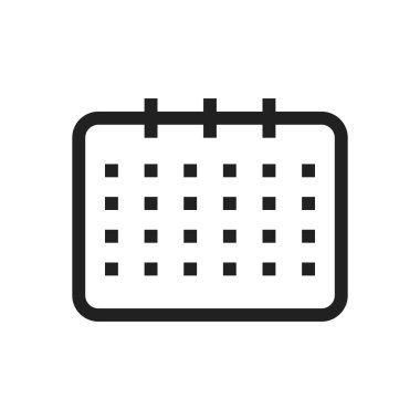 Tarihler, olay, gün simgesi vektör görüntüsü. Kullanıcı arayüzü için de kullanılabilir. Mobil uygulamalar, web uygulamaları ve yazdırma ortamları için elverişli.