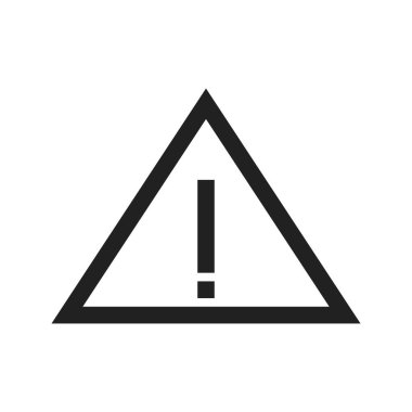 Uyarı, işaret, ünlem simgesi vektör görüntüsü. Kullanıcı arayüzü için de kullanılabilir. Mobil uygulamalar, web uygulamaları ve yazdırma ortamları için elverişli.