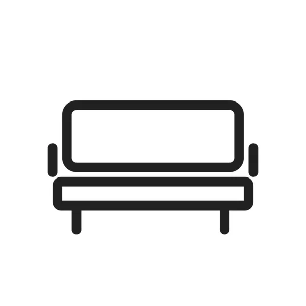Sofa Furnitur Ikon Vektor Gambar Mewah Juga Dapat Digunakan Untuk - Stok Vektor