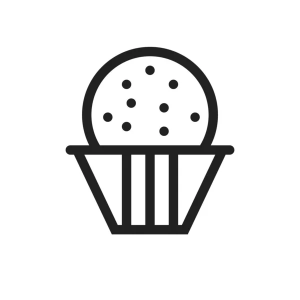 Tasse Kuchen Cupcake Symbol Vektor Bild Kann Auch Für Haushaltsgegenstände — Stockvektor