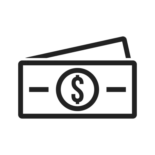 Money Cash Currency Icon Vector Image Can Also Used Black — Stock Vector