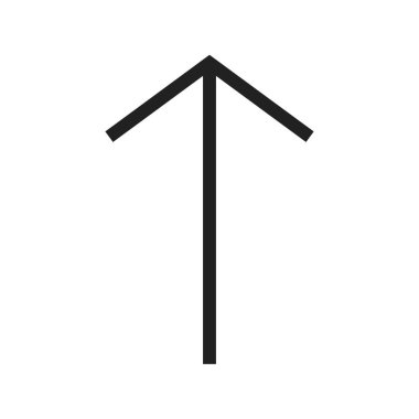 Ok, yukarı, işaret simgesi vektör görüntüsü. Oklar için de kullanılabilir. Mobil uygulamalar, web uygulamaları ve yazdırma ortamları için elverişli.