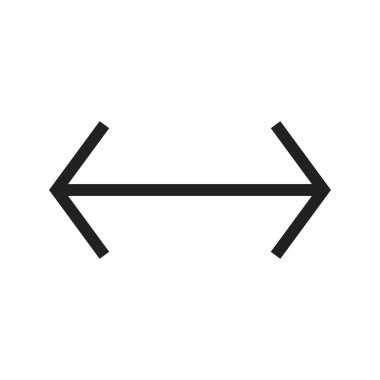 Ok, sol, sağ simge vektör görüntüsü. Oklar için de kullanılabilir. Mobil uygulamalar, web uygulamaları ve yazdırma ortamları için elverişli.