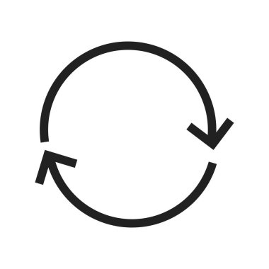 Ok, geri al, ikon vektör görüntüsünü tazele. Oklar için de kullanılabilir. Mobil uygulamalar, web uygulamaları ve yazdırma ortamları için elverişli.