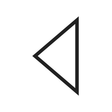 Ok, geri, logo ikonu vektör görüntüsü. Oklar için de kullanılabilir. Mobil uygulamalar, web uygulamaları ve yazdırma ortamları için elverişli.