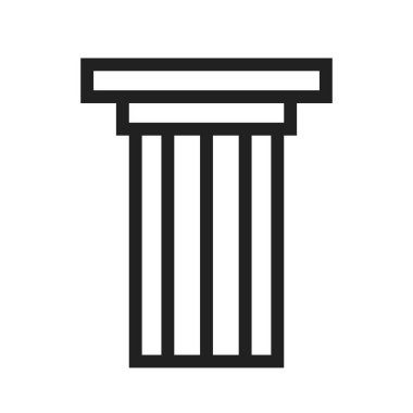 Sütunlar, sütunlar, adliye binası ikonu vektör görüntüsü. İnşaat ve simgeler için de kullanılabilir. Mobil uygulamalar, web uygulamaları ve yazdırma ortamları için elverişli.