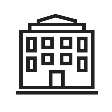 Üniversite, konferans, öğrencilerin ikon vektör görüntüsü. İnşaat ve dönüm noktaları için de kullanılabilir. Mobil uygulamalar, web uygulamaları ve yazdırma ortamları için elverişli.