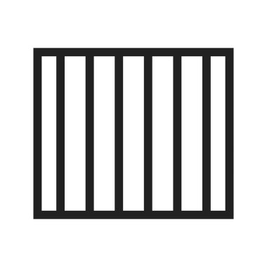 Hapishane, parmaklıklar, hapishane ikonu vektör görüntüsü. İnşaat ve dönüm noktaları için de kullanılabilir. Mobil uygulamalar, web uygulamaları ve yazdırma ortamları için elverişli.