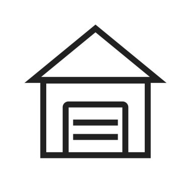 Depo, forklift, hisse simgesi vektör görüntüsü. İnşaat ve simgeler için de kullanılabilir. Mobil uygulamalar, web uygulamaları ve yazdırma ortamları için elverişli.