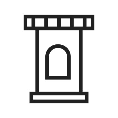 Kale, kum, Münih ikon vektör görüntüsü. İnşaat ve dönüm noktaları için de kullanılabilir. Mobil uygulamalar, web uygulamaları ve yazdırma ortamları için elverişli.