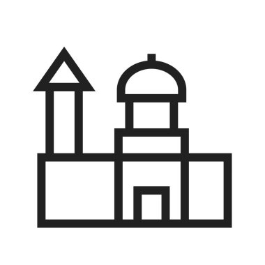 Saint, Paul, katedral ikon vektör görüntüsü. Ayrıca inşa ve simgeler için de kullanılabilir. Mobil uygulamalar, web uygulamaları ve yazdırma ortamları için uygundur..