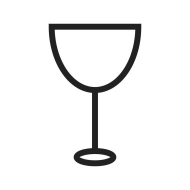 Kadeh, bardak, şarap ikonu vektör görüntüsü. Yiyecek ikonası için de kullanılabilir. Web uygulamalarında, mobil uygulamalarda ve yazdırma ortamlarında kullanılabilir.