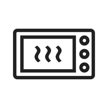 Fırın, fırın, soba ikonu vektör görüntüsü. Yiyecek ikonası için de kullanılabilir. Web uygulamalarında, mobil uygulamalarda ve yazdırma ortamlarında kullanılabilir.