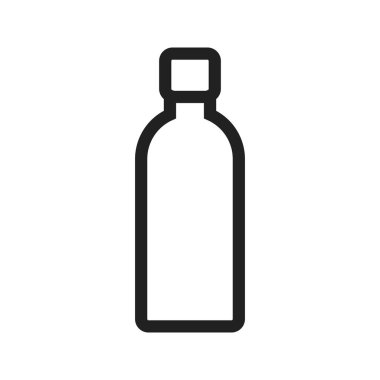 Su, şişe, beyaz ikon vektör görüntüsü. Parti için de kullanılabilir. Web uygulamaları, mobil uygulamalar ve yazdırma ortamları için elverişli.