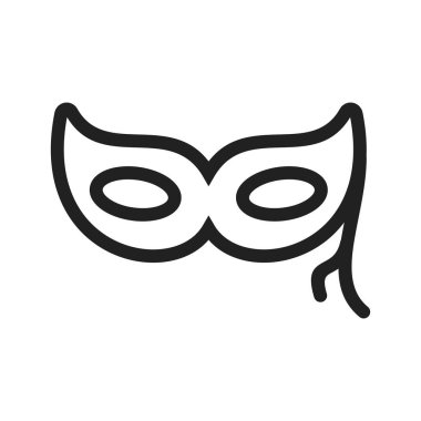 Maske, siyah, göz ikonu vektör görüntüsü. Parti için de kullanılabilir. Web uygulamaları, mobil uygulamalar ve yazdırma ortamları için elverişli.