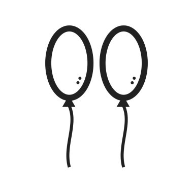 Balon, doğum günü, kutlama ikonu vektör görüntüsü. Parti için de kullanılabilir. Web uygulamaları, mobil uygulamalar ve yazdırma ortamları için elverişli.