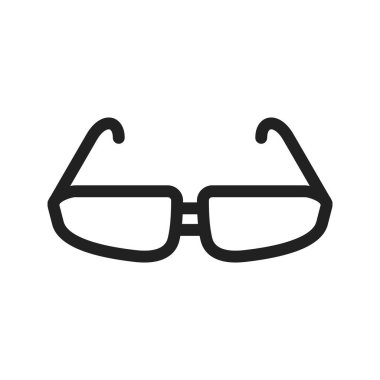 Gözlükler, gözler, tasarım ikonu vektör görüntüsü. Spor ve spor için de kullanılabilir. Web uygulamaları, mobil uygulamalar ve yazdırma ortamları için elverişli.