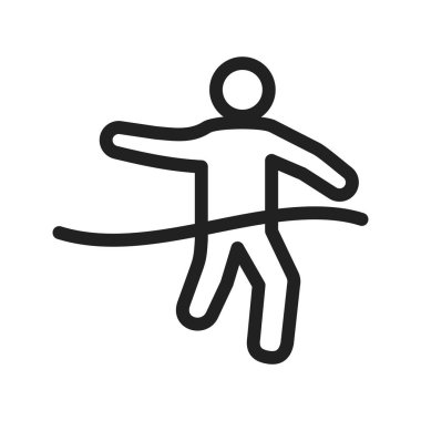 Bitir, çizgi, yarış ikonu vektör görüntüsü. Spor ve spor için de kullanılabilir. Web uygulamaları, mobil uygulamalar ve yazdırma ortamları için elverişli.