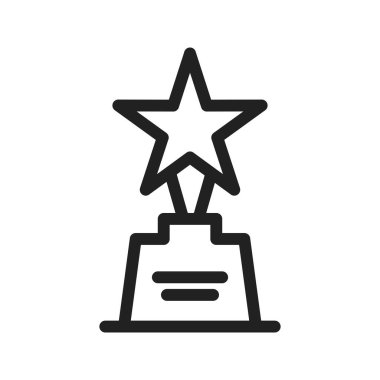 Ödül, kupa, kurdele ikonu vektör görüntüsü. Spor ve spor için de kullanılabilir. Web uygulamaları, mobil uygulamalar ve yazdırma ortamları için elverişli.