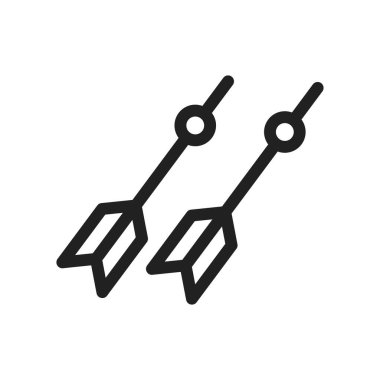 Dart, tahta, hedef ikon vektör görüntüsü. Spor ve spor için de kullanılabilir. Web uygulamaları, mobil uygulamalar ve yazdırma ortamları için elverişli.