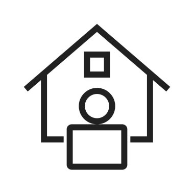 Emlak, ajan, ev ikonu vektör görüntüsü. Konutlandırma için de kullanılabilir. Mobil uygulamalar, web uygulamaları ve yazdırma ortamları için elverişli.