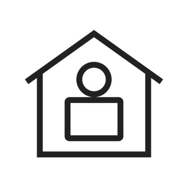 Konut, ev, modern ikon vektör görüntüsü. Konut için de kullanılabilir. Mobil uygulamalar, web uygulamaları ve yazdırma ortamları için elverişli.