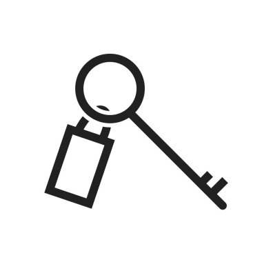 Anahtarlar, güvenlik, ev ikonu vektör görüntüsü. Konutlandırma için de kullanılabilir. Mobil uygulamalar, web uygulamaları ve yazdırma ortamları için elverişli.