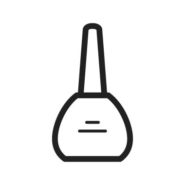 Tırnak cilası, cilalama, manikür ikonu vektör görüntüsü. Makyaj ve aksesuarlar için de kullanılabilir. Web uygulamaları, mobil uygulamalar ve yazdırma ortamları için elverişli.