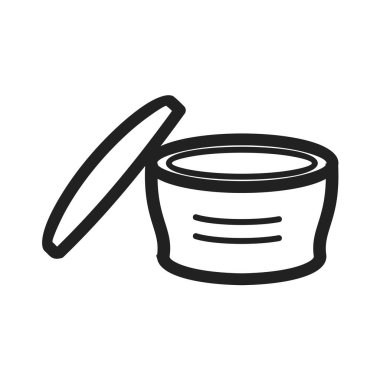 Krem, yüz, deri ikonu vektör görüntüsü. Makyaj ve aksesuarlar için de kullanılabilir. Web uygulamaları, mobil uygulamalar ve yazdırma ortamları için elverişli.