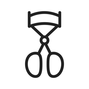 Kirpik, bigudi, göz ikonu vektör görüntüsü. Makyaj ve aksesuarlar için de kullanılabilir. Web uygulamalarında, mobil uygulamalarda ve yazdırma ortamlarında kullanılabilir.