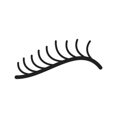 Kirpik, bigudi, göz ikonu vektör görüntüsü. Makyaj ve aksesuarlar için de kullanılabilir. Web uygulamalarında, mobil uygulamalarda ve yazdırma ortamlarında kullanılabilir.