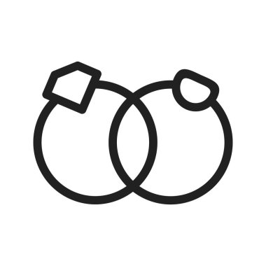 Yüzük, elmas, mücevher ikonu vektör görüntüsü. Makyaj ve aksesuarlar için de kullanılabilir. Web uygulamalarında, mobil uygulamalarda ve yazdırma ortamlarında kullanılabilir.